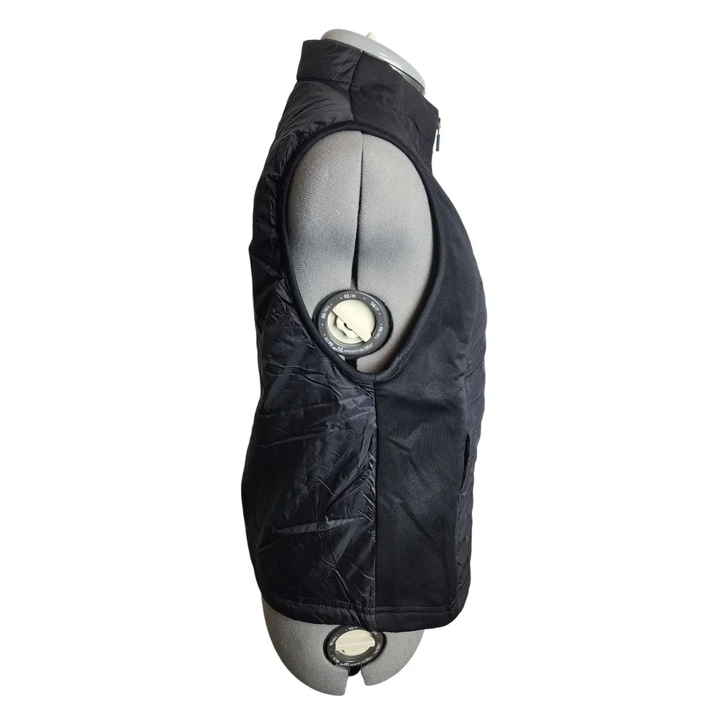 Xersion Womens Black Quilted Full Zip Active Vest Medium 305613 New With Tags - Picture 4 of 8